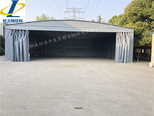 **曹县原产 悬空式遮阳棚 / 电动推拉雨蓬 / 活动仓库帐篷，空间自由随心**
